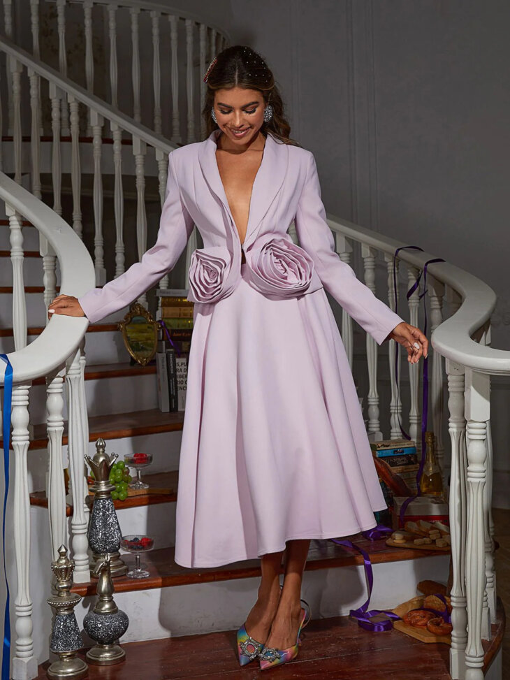 Ensemble jupe blazer à fleurs Cassandra – Image 3