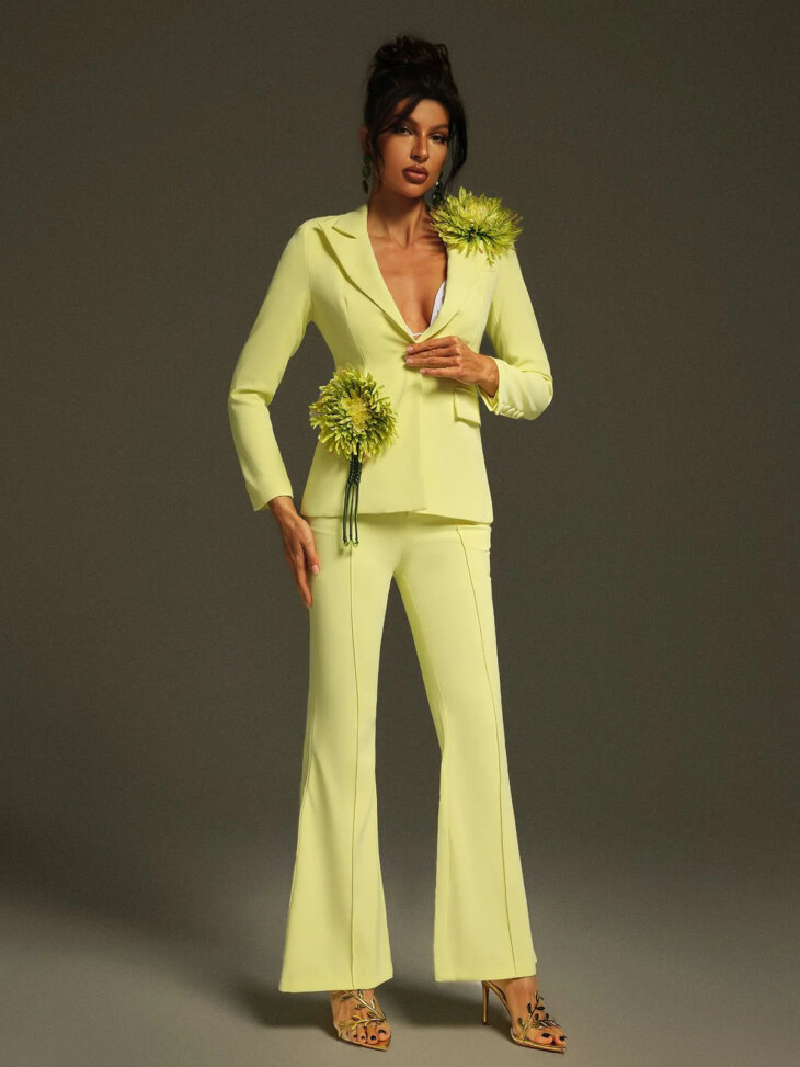 Ensemble blazer fleuri à manches longues Jamaun – Image 5