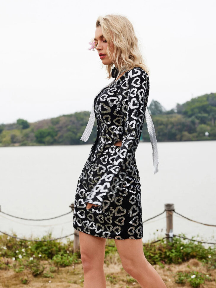 Ensemble jupe à sequins cœur Naira – Image 3