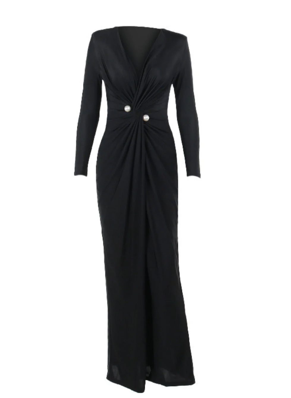 Robe longue torsadée à manches longues Halen – Image 4