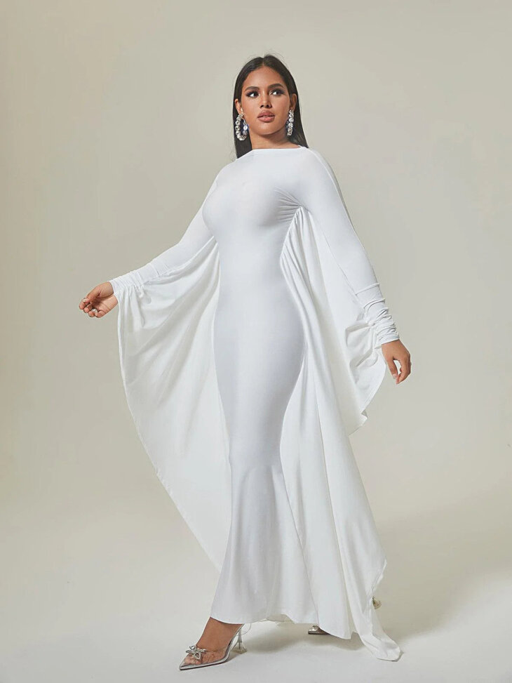 Robe longue à manches dolman Eirene – Image 2