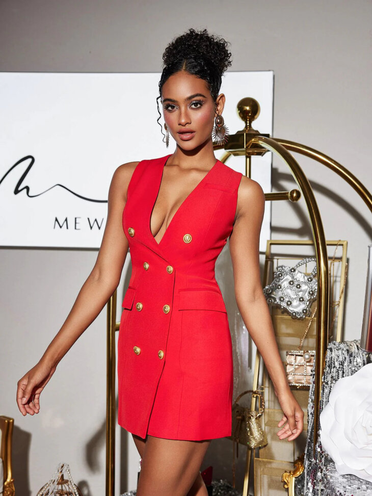 Robe blazer à décolleté plongeant Lagoun – Image 7