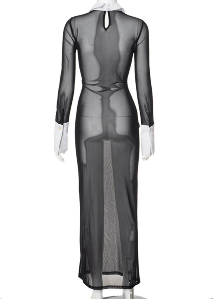 Robe en maille à col plié Lucio – Image 5