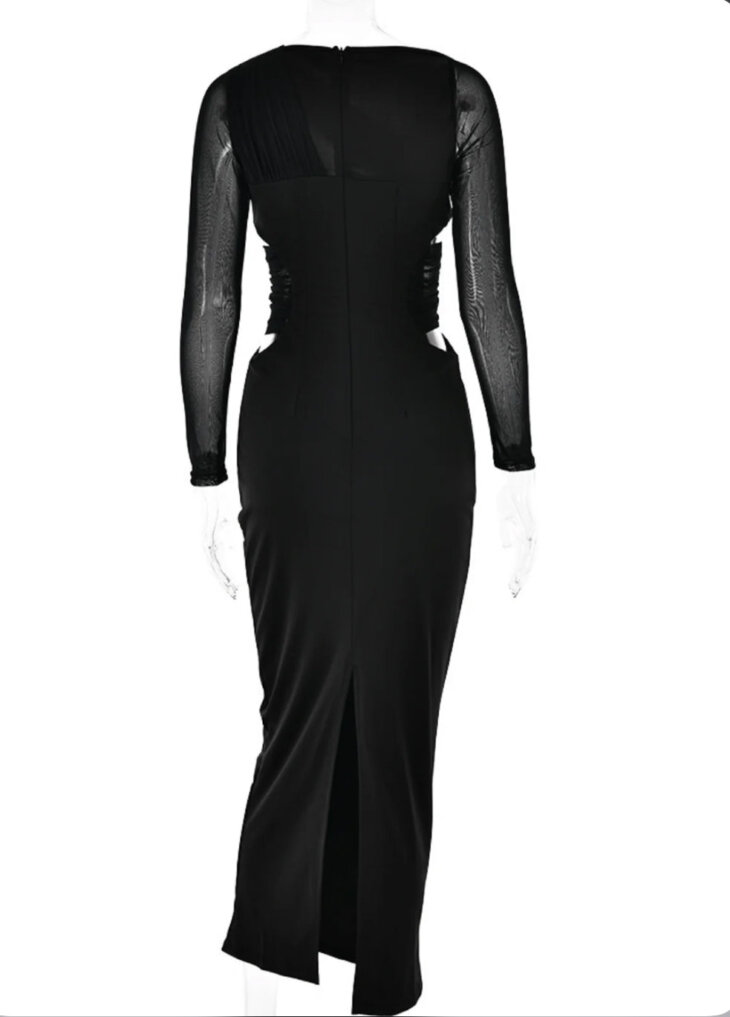 Robe longue à découpes et patchwork Howell – Image 6