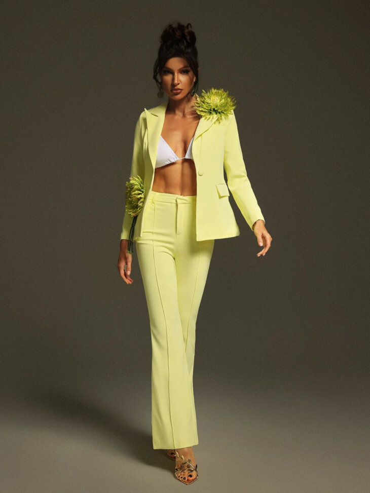 Ensemble blazer fleuri à manches longues Jamaun – Image 4