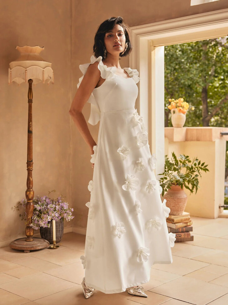 Robe longue fleurie sans manches Careaga – Image 3