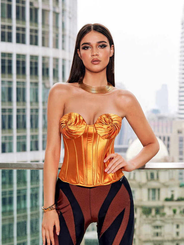 Haut corset froncé Brynlee – Image 5