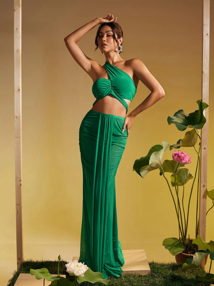 Ensemble jupe drapée en maille Tilly – Image 4