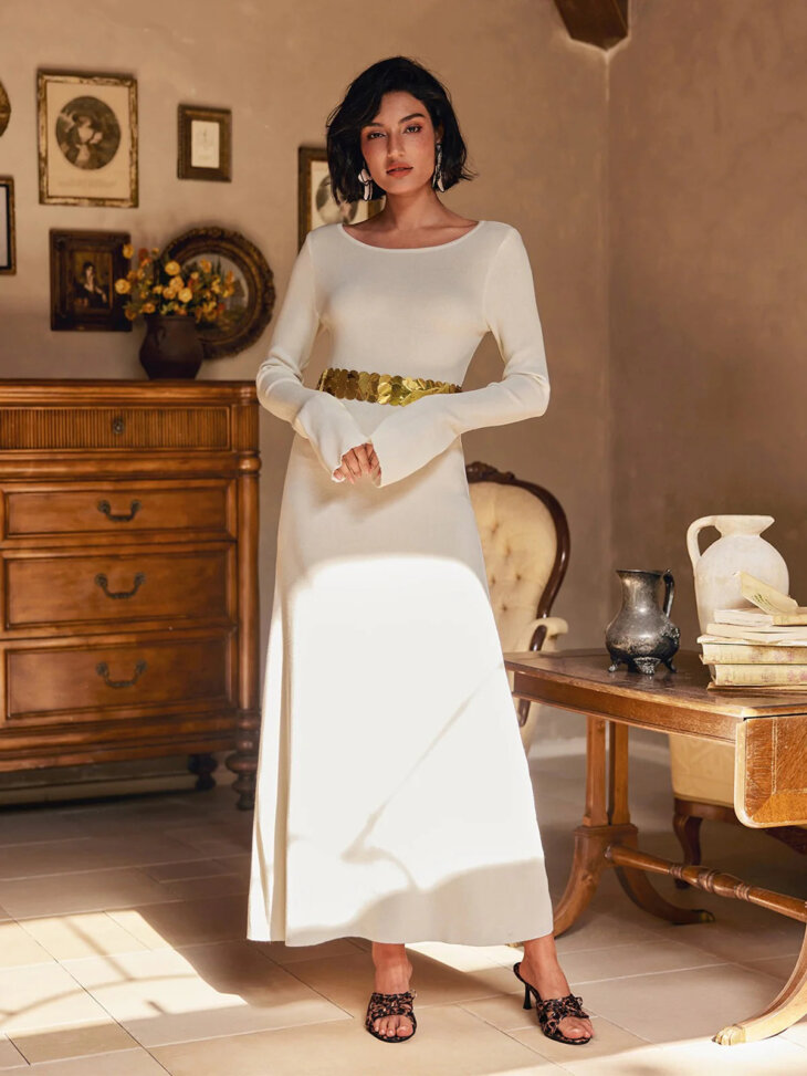 Robe longue à lacets dos nu Laurance – Image 5