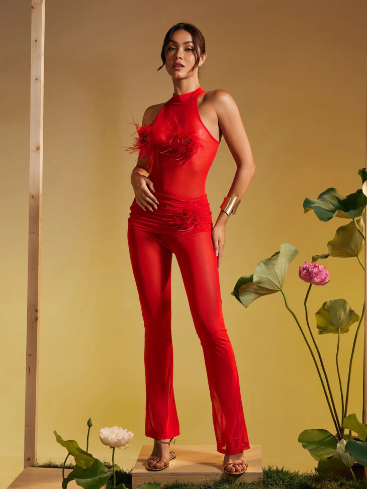 Ensemble body en cristal plume Aisling – Image 4