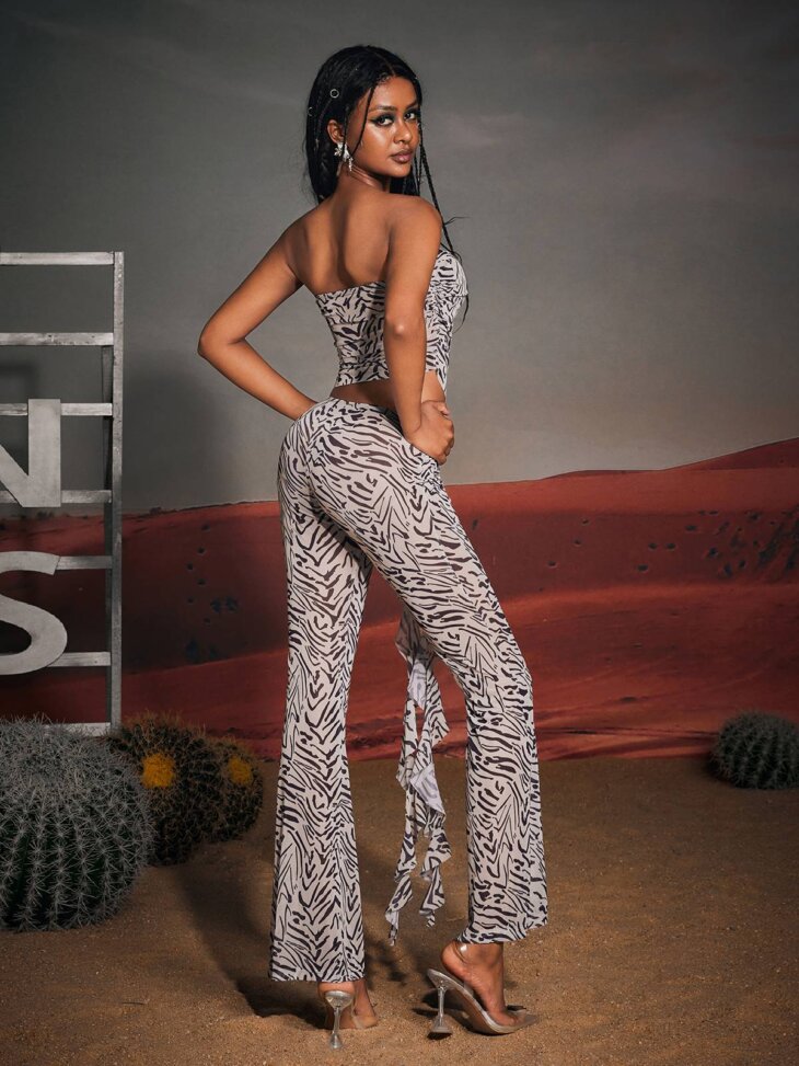 Ensemble pantalon imprimé zèbre Hamza – Image 5