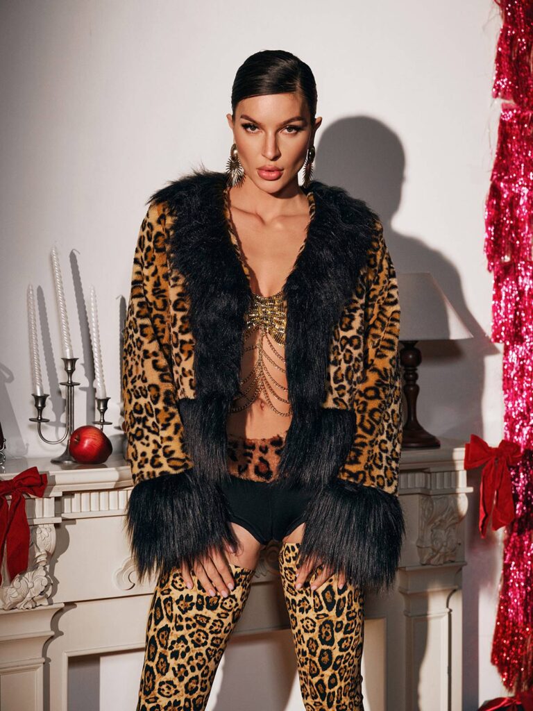 Veste léopard en fausse fourrure Laurinda – Image 5