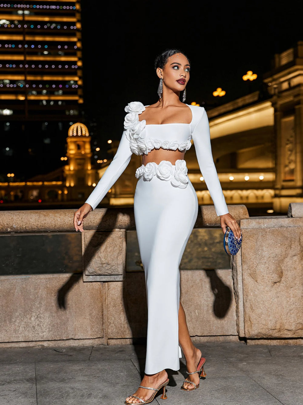 Ensemble jupe bandeau à fleurs Rufus