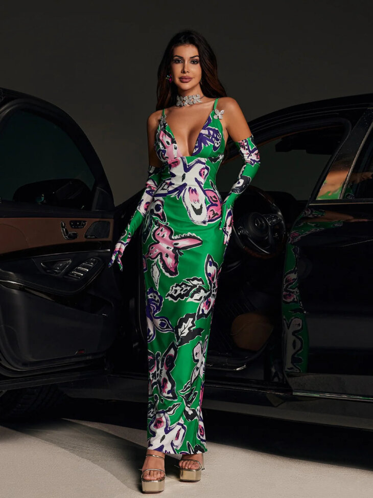 Robe longue Hathaway Spaghetti Papillon