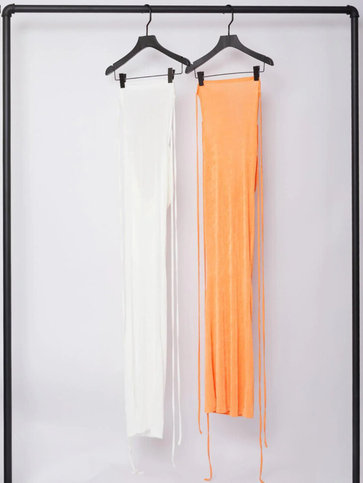 Robe longue égyptienne dos nu en orange – Image 6