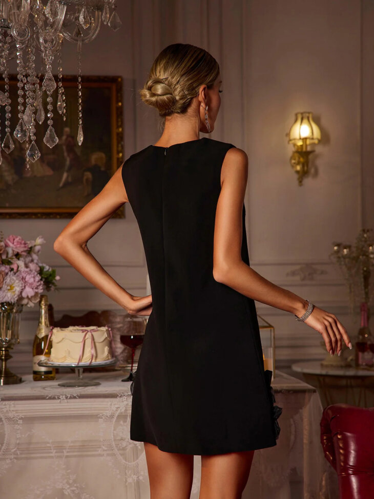 Mini-robe fleurie sans manches Balius – Image 2