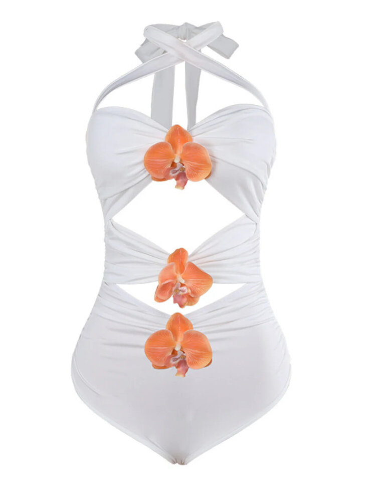 Ensemble jupe froncée à découpes et fleurs Alouette – Image 7