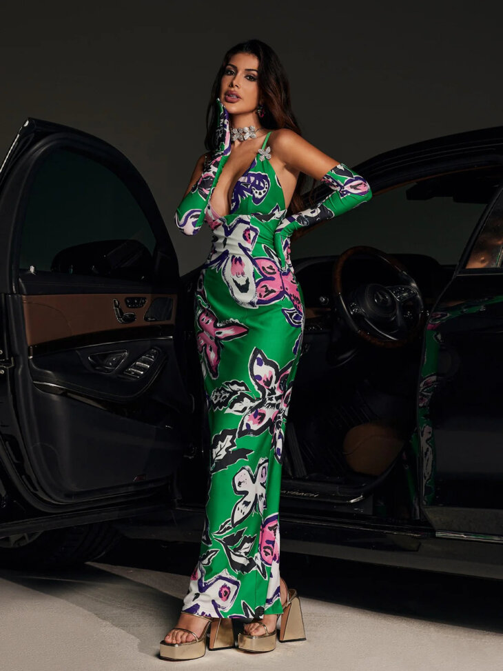 Robe longue Hathaway Spaghetti Papillon – Image 4