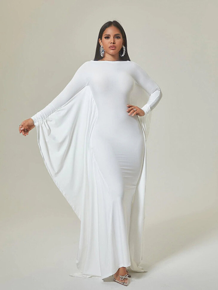 Robe longue à manches dolman Eirene – Image 3