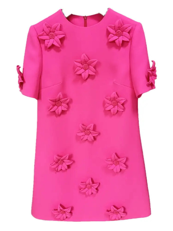 Mini-robe ornée de fleurs à manches courtes Dashiell – Image 6