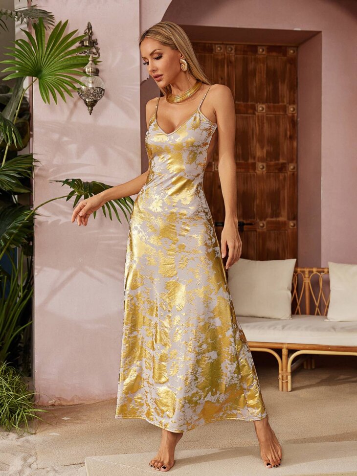 Robe longue en viande sans dos Remiel – Image 3