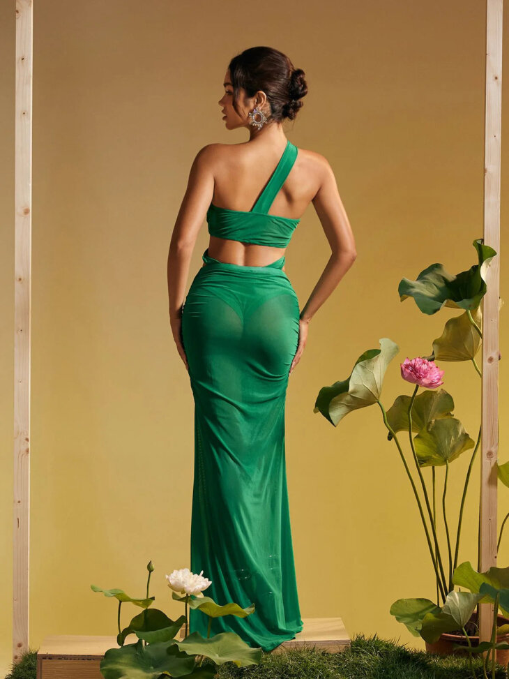 Ensemble jupe drapée en maille Tilly – Image 2