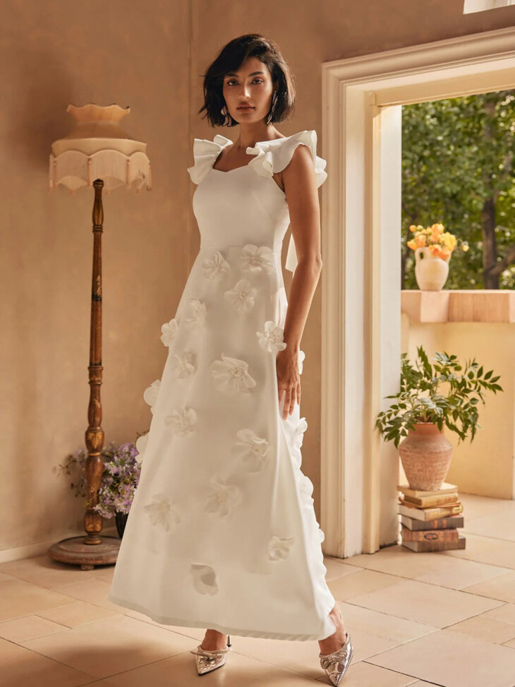 Robe longue fleurie sans manches Careaga – Image 4