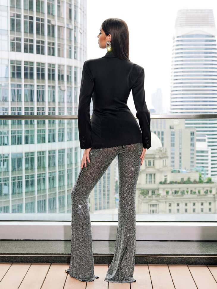 Ensemble pantalon évasé à strass Londyn – Image 4