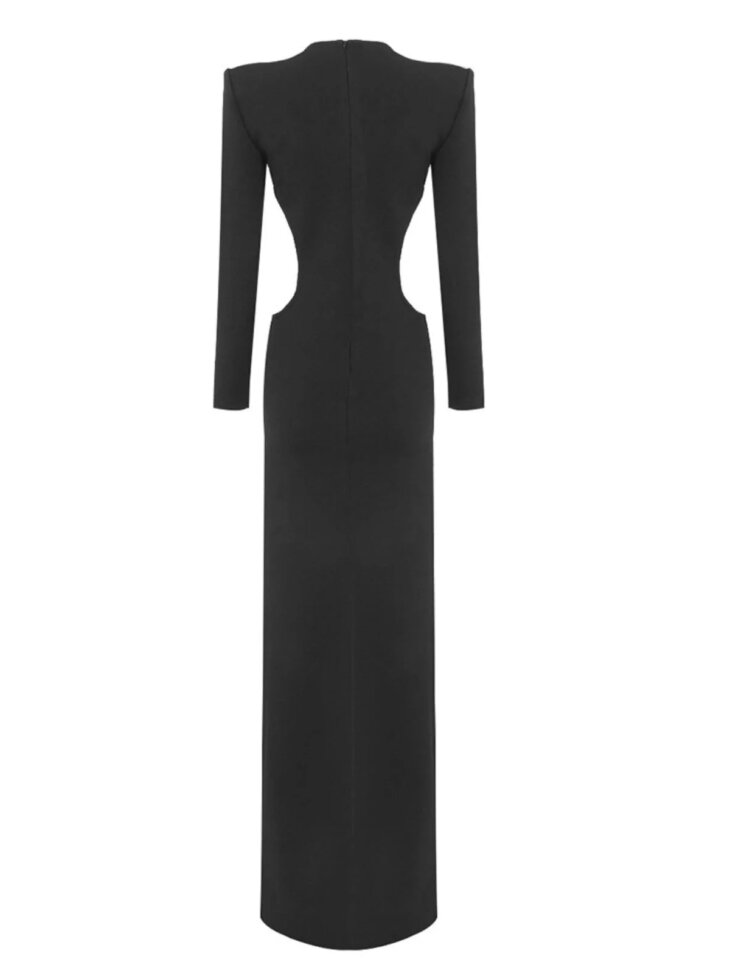 Robe bandage fendue en cristal et découpe Elettra – Image 7