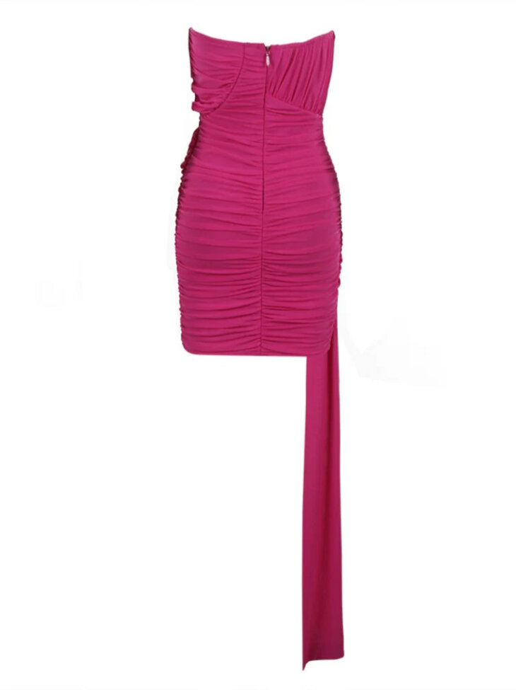 Robe bandage fleurie sans bretelles Maura – Image 3