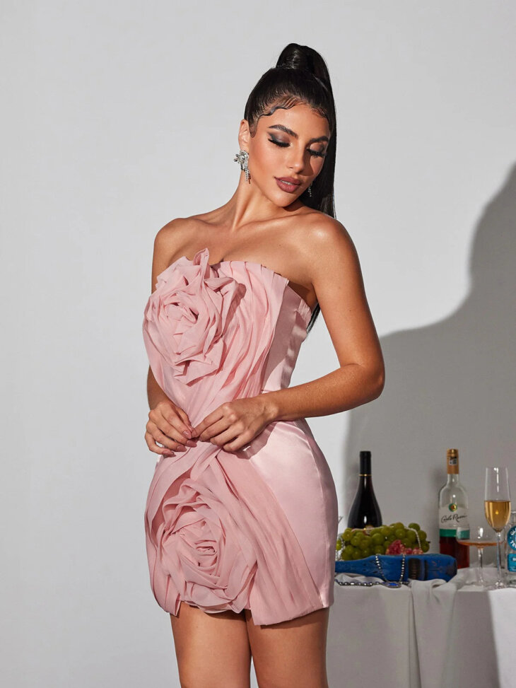 Mini-robe fleurie sans bretelles Viceroy – Image 4