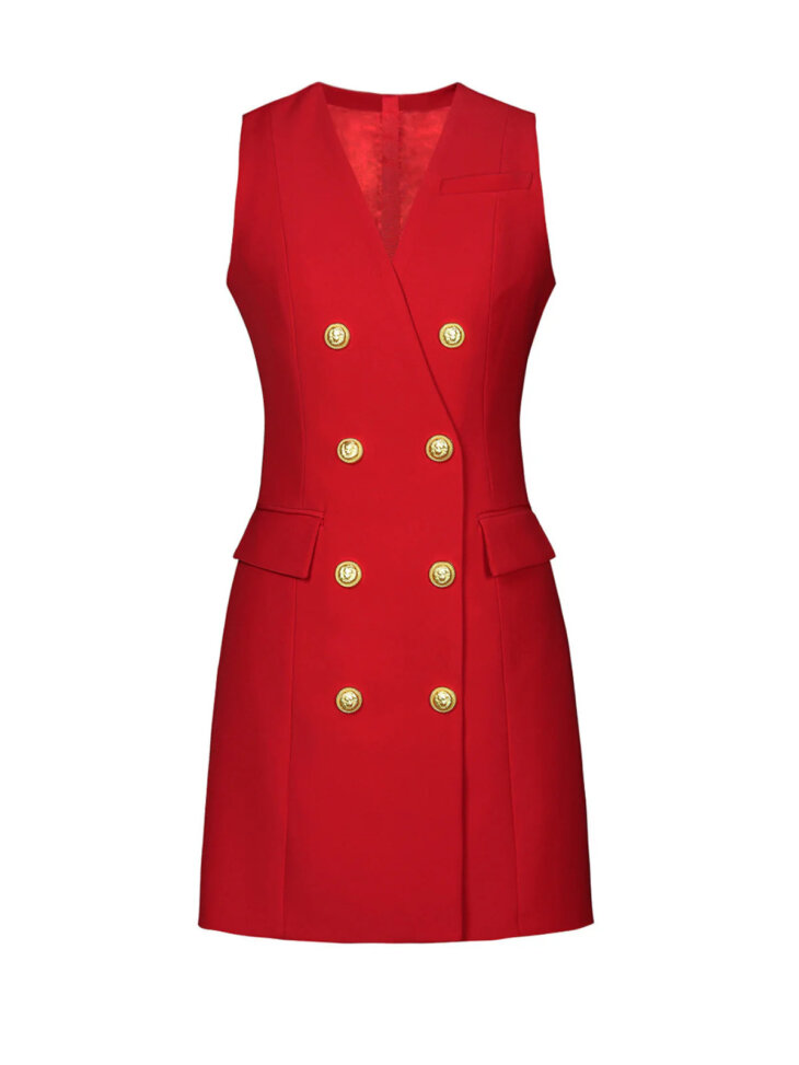 Robe blazer à décolleté plongeant Lagoun – Image 3