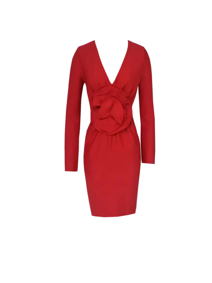 Mini-robe fleurie à col en V Bertilde – Image 7