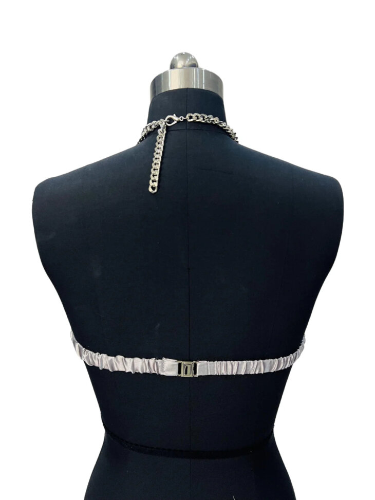 Haut d'armure en strass Quill en argent – Image 3