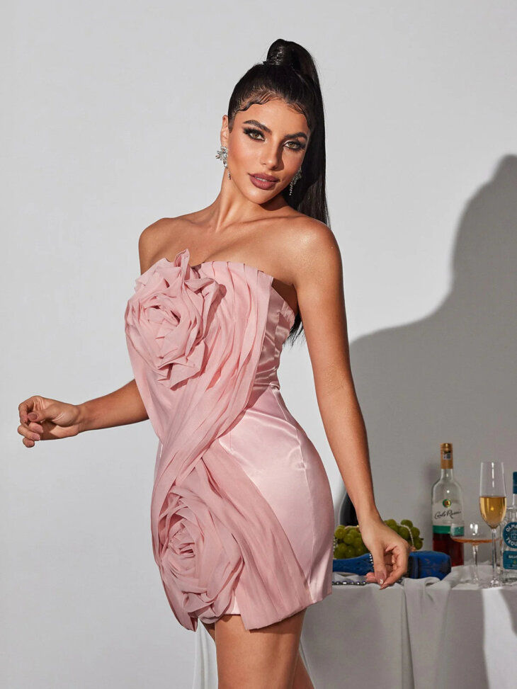 Mini-robe fleurie sans bretelles Viceroy – Image 5