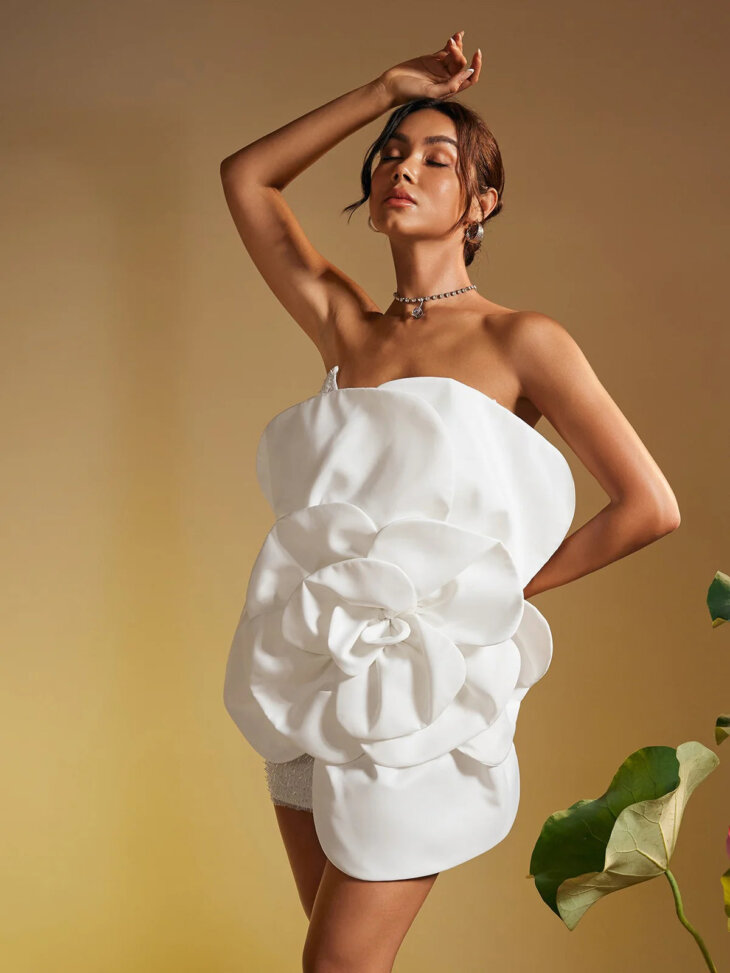 Mini-robe fleurie sans bretelles Ruairi – Image 5