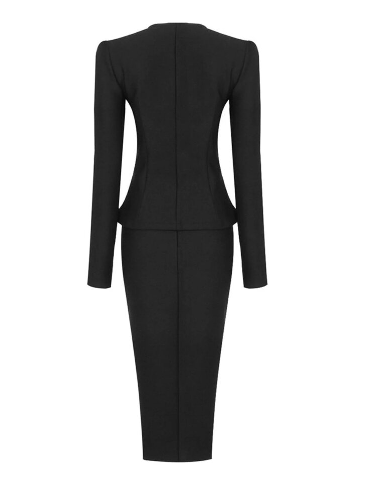 Ensemble de bandage à simple boutonnage et manches longues Sailor – Image 9