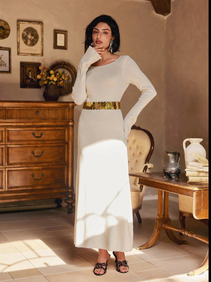 Robe longue à lacets dos nu Laurance – Image 3