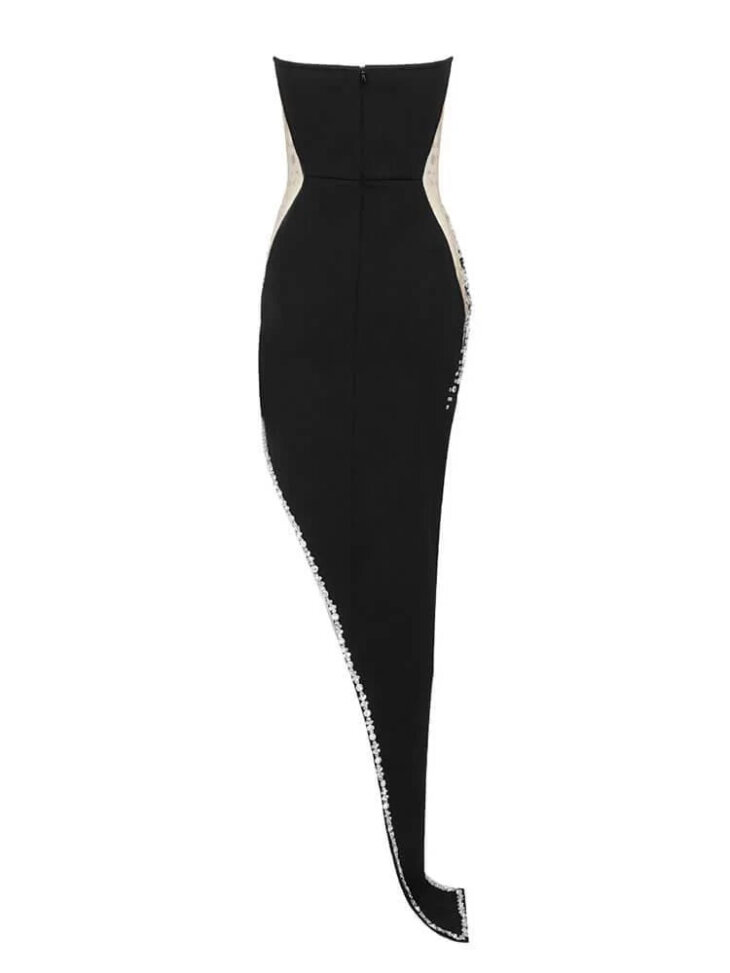 Robe bandage sans bretelles ornée Sabine – Image 7