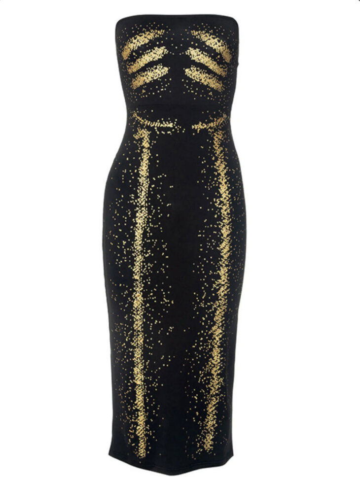 Robe imprimée sans bretelles Lewin – Image 4
