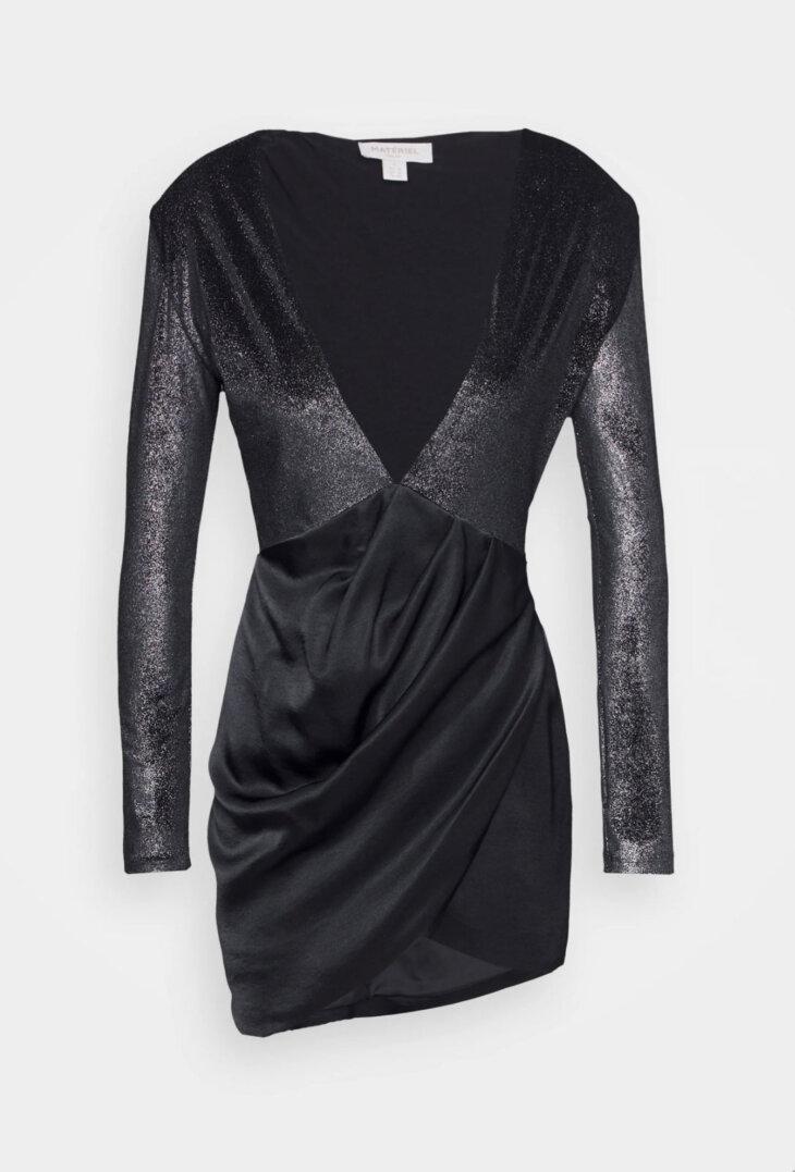 SHINY DEEP V-NECK MINI DRESS - Robe de soirée – Image 3
